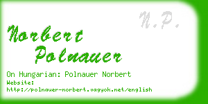 norbert polnauer business card